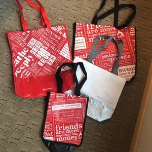 Lululemon & Athleta 4 Reusable Tote Bags